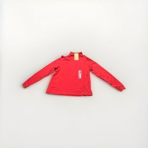 New Retro Red Turtleneck Long Sleeve Soft Knit Layering Tee Large Minimalist Top